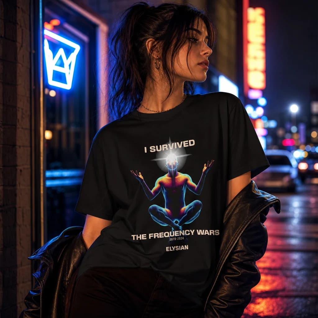 ELYSIAN I Survived the Frequency Wars Unisex Heavy Cotton Tee